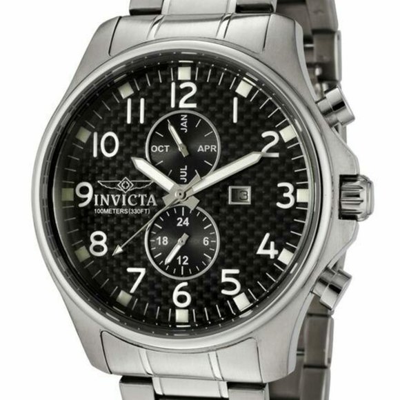 Invicta Other - Invicta 0379 Men's Chrono Carbon Fiber Dial Watch
